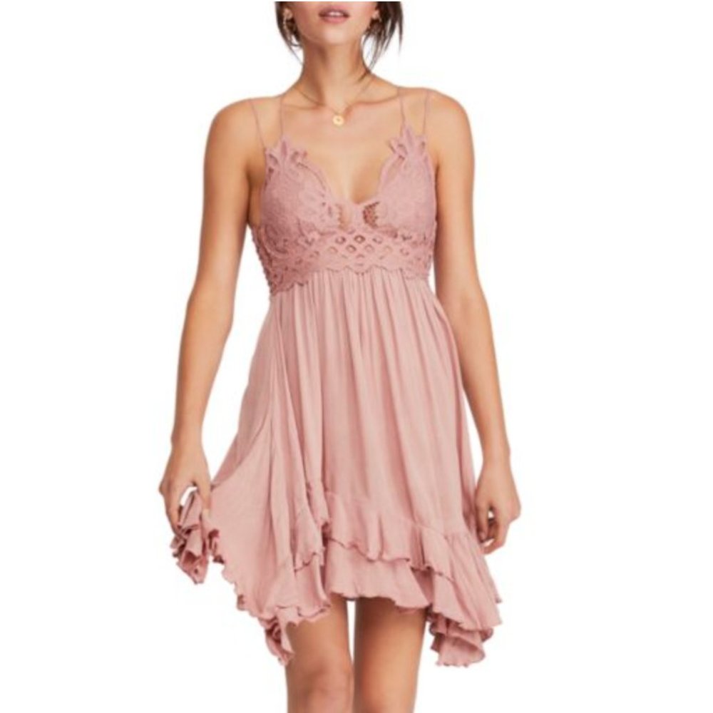 NWOT Free People One Mauve Bralette Mini Dress - Picture 7 of 7